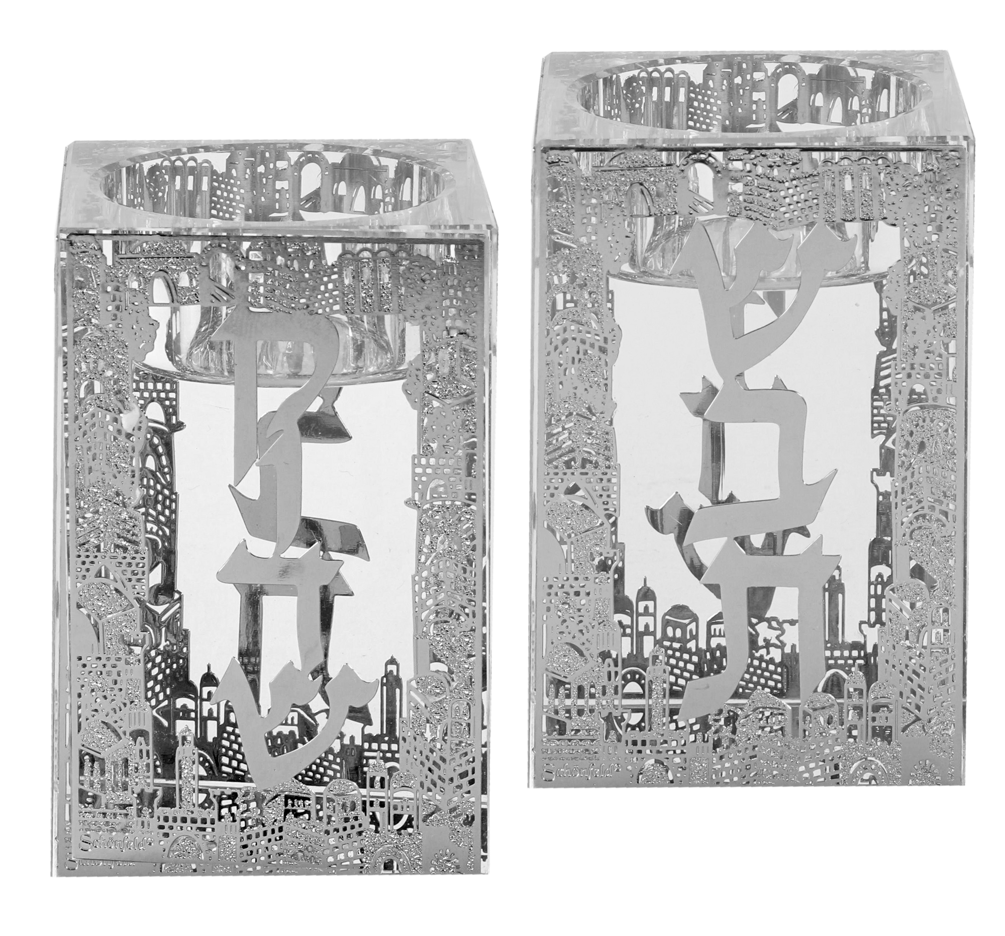 Crystal And Silver Tealight Candle Holder 3"H X 2"W