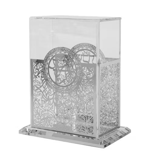 Crystal And Silver Bencher Holder 7.5"H X 5"W