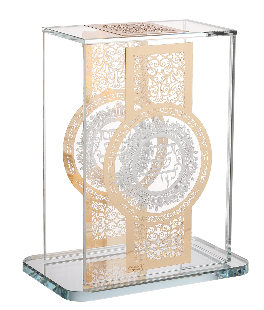 Crystal And Gold and Silver Bencher Holder 7.5"H X 5"W