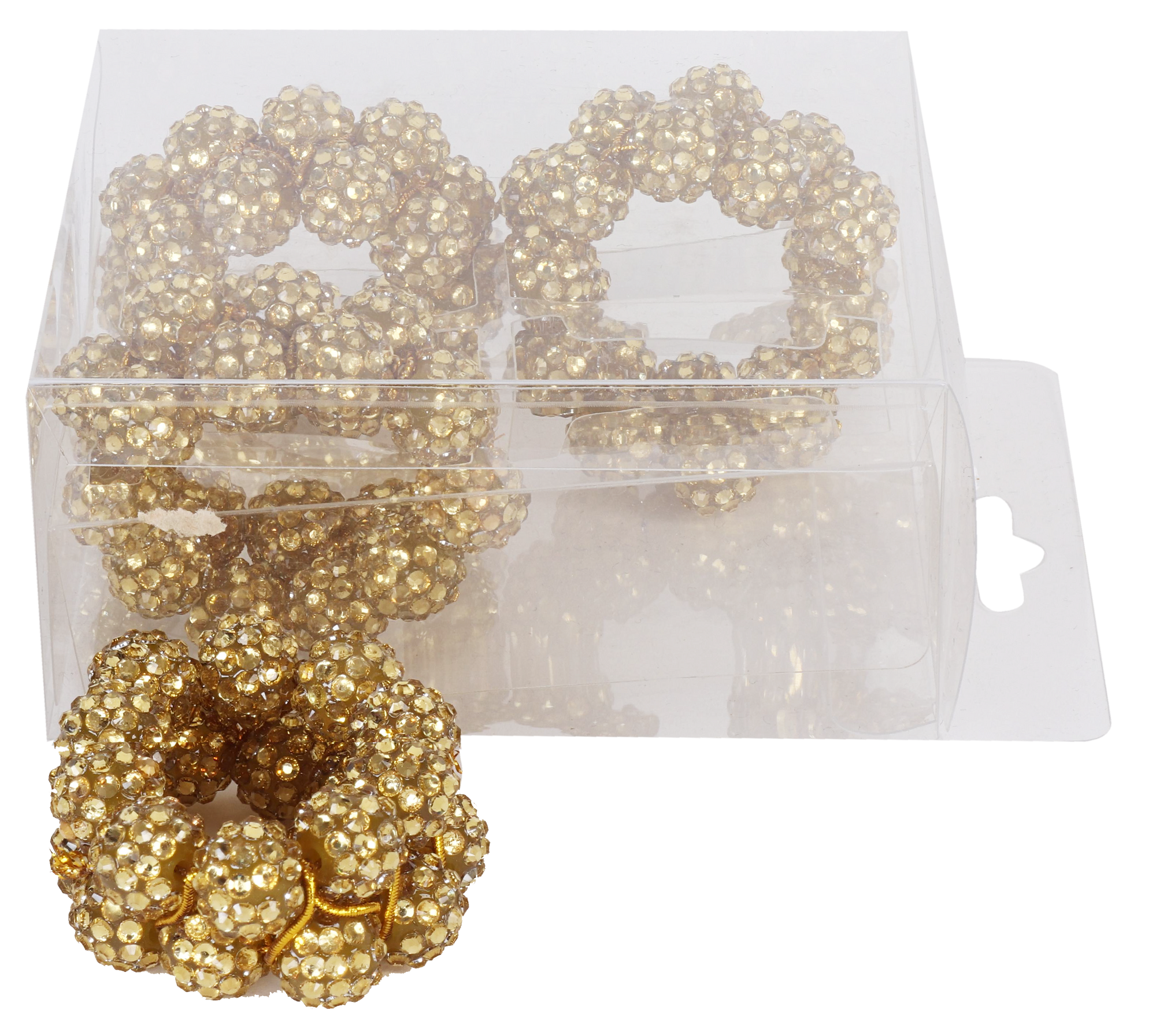 Gold Diamond and Studs Napkin Ring Set