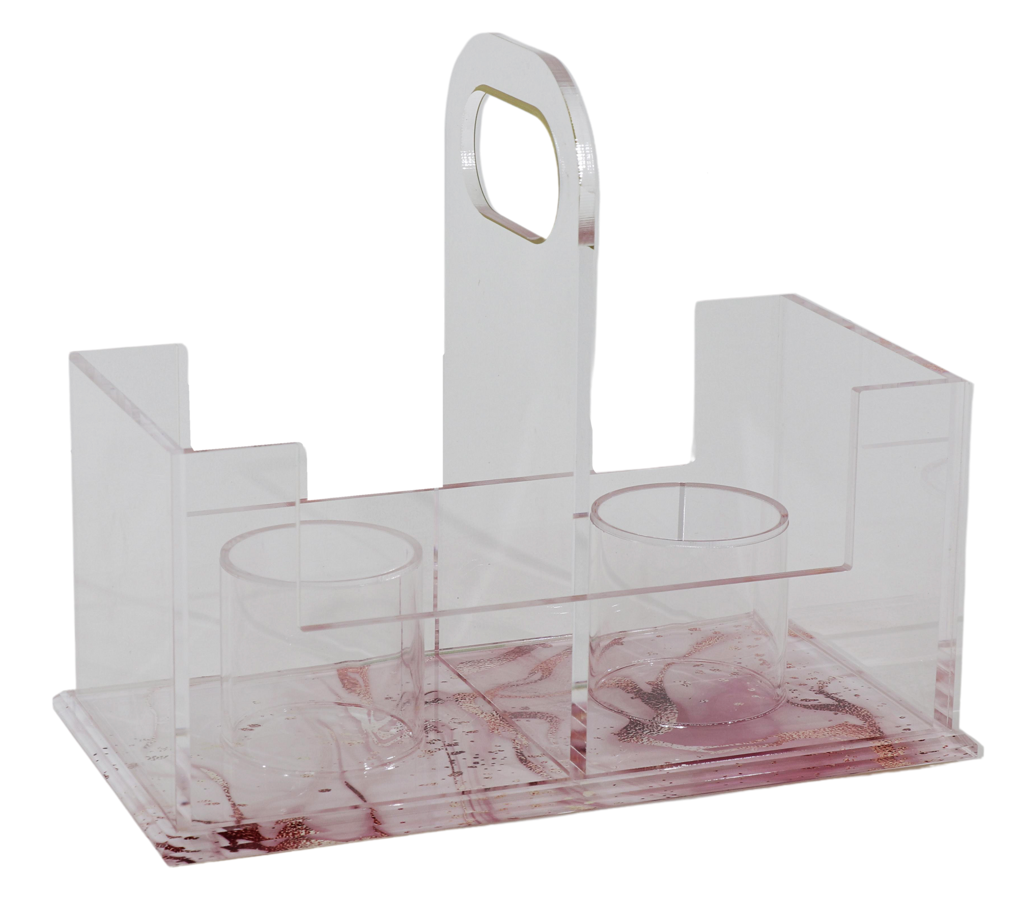Acrylic Cups Holder - Marble Design