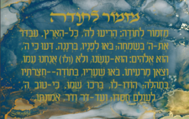 Acrylic Blessing Al Hamichya Keychain Blue And Gold Marble Set of 6