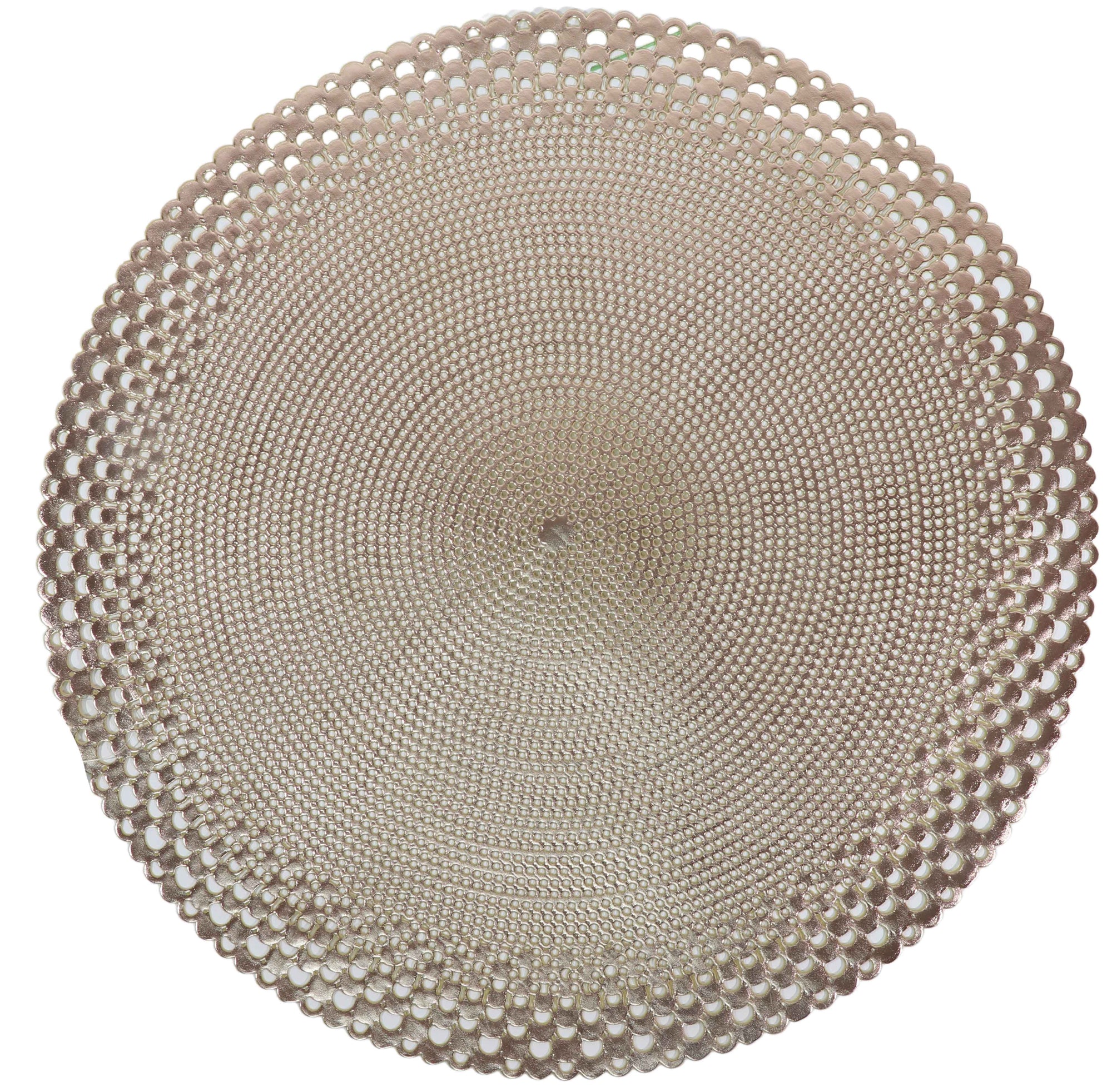 Leather Look Placemats Gold 15" Laser Cut 12pcs