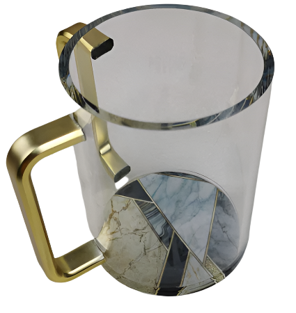 Geometric Marble Wash Cup