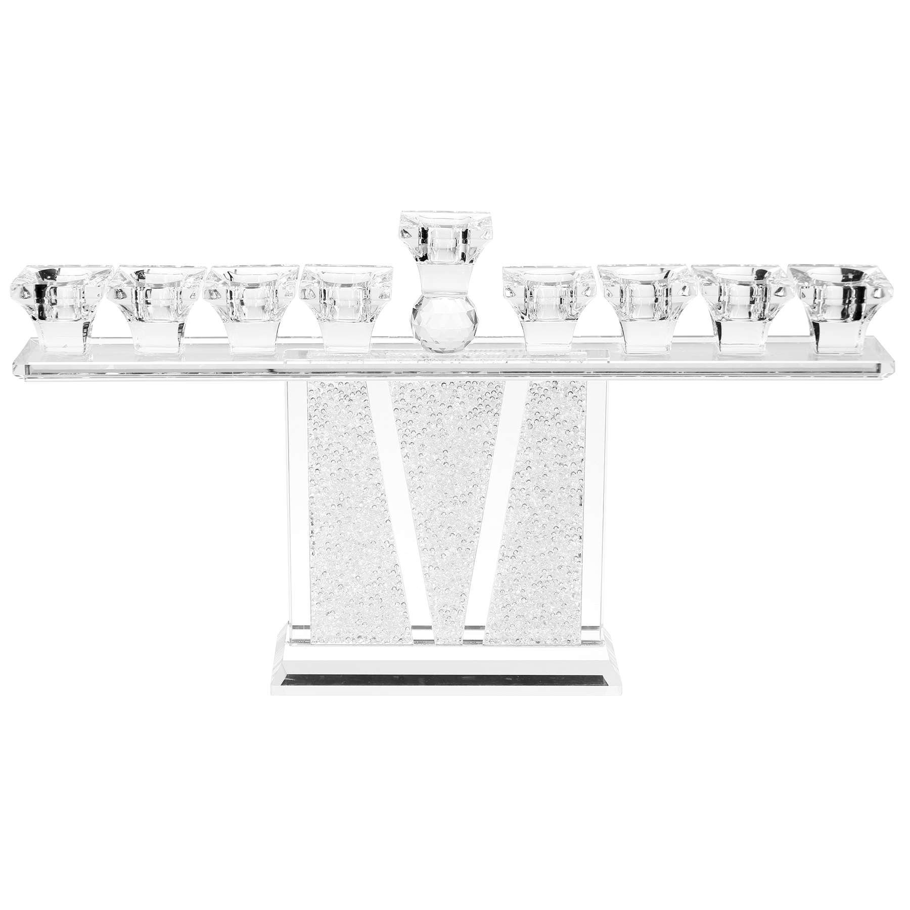 Crystal Menorah  8"Hx15"W