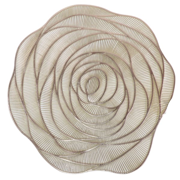 Leather Look Placemats Gold 15" Laser Cut 12pcs