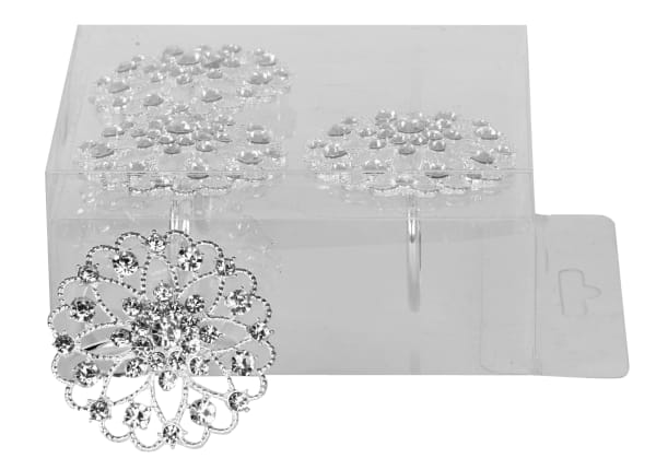 Diamond Flower Napkin Ring Set
