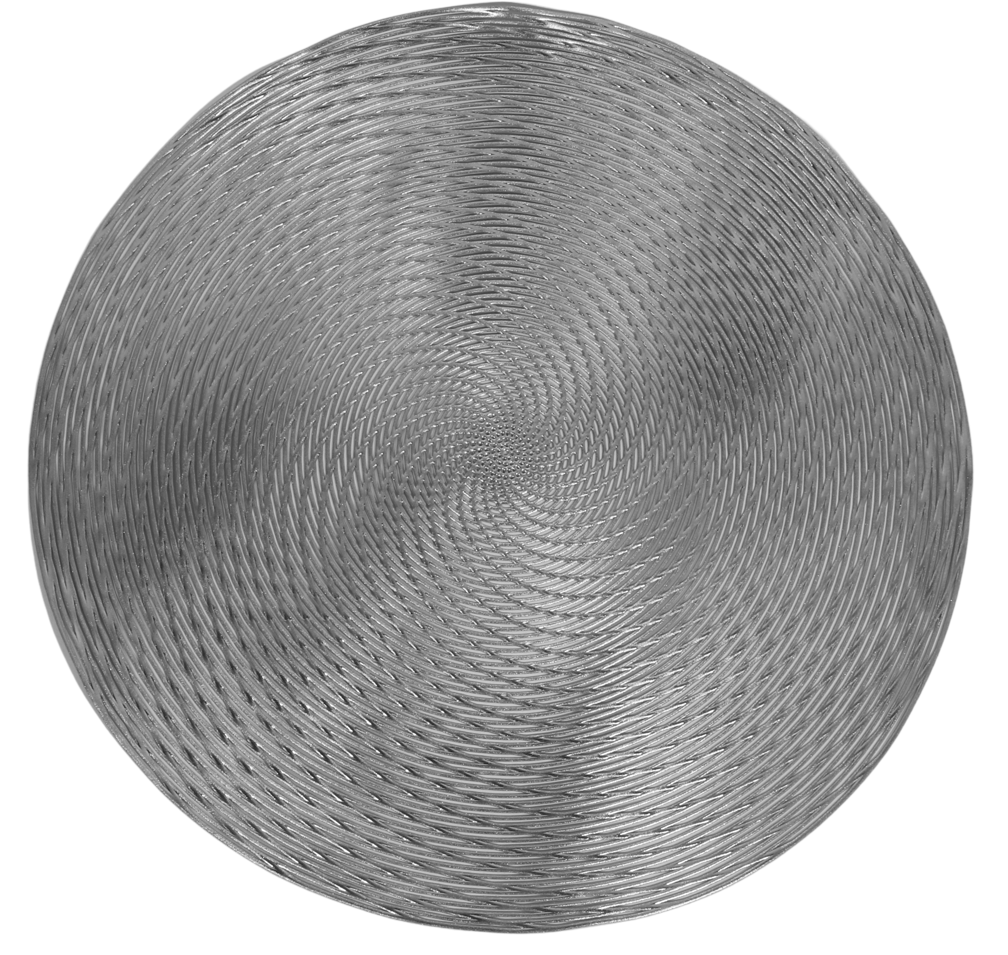 Leather Look Placemats Silver Circles Laser cut 15" (12 pcs)