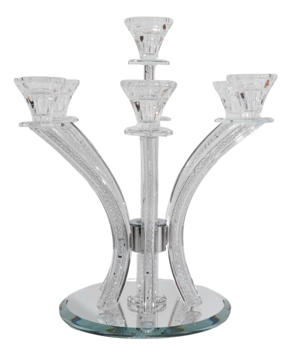 Crystal Candelabra 7 Branch Silver Filling