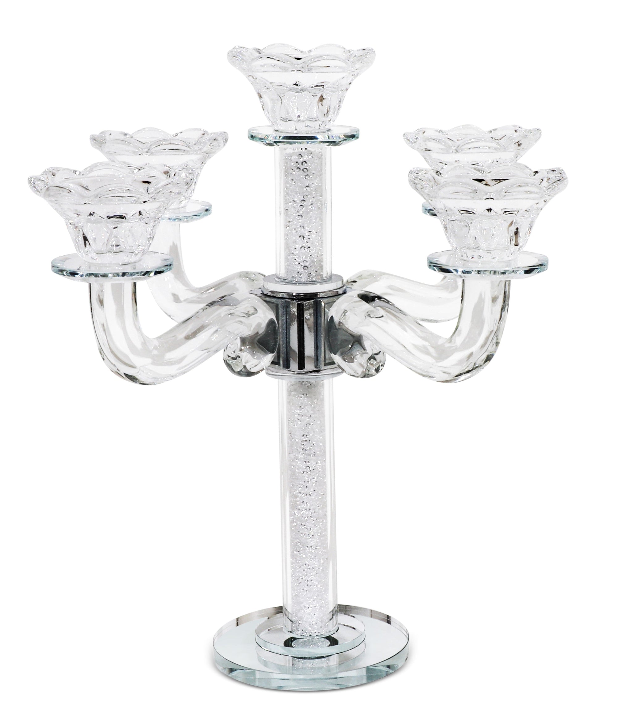 Crystal Candelabra 5 Branch Clear Filling 11"