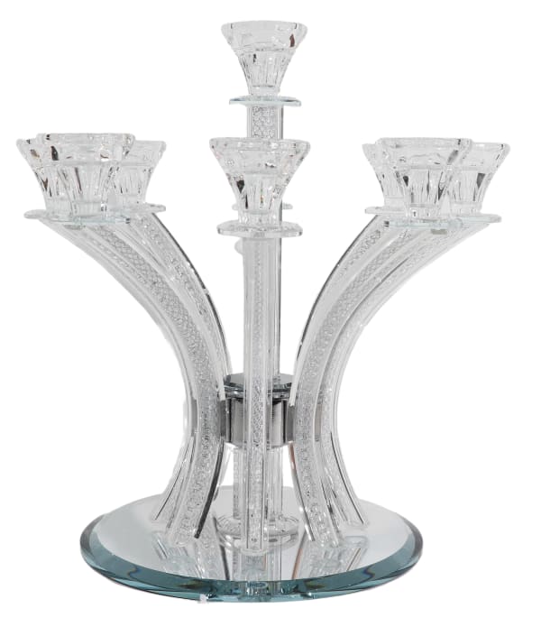 Crystal Candelabra 9 Branch Silver Filling