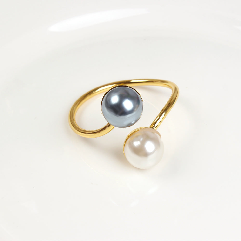 Napkin Rings 2 Color Pearls Set of 4