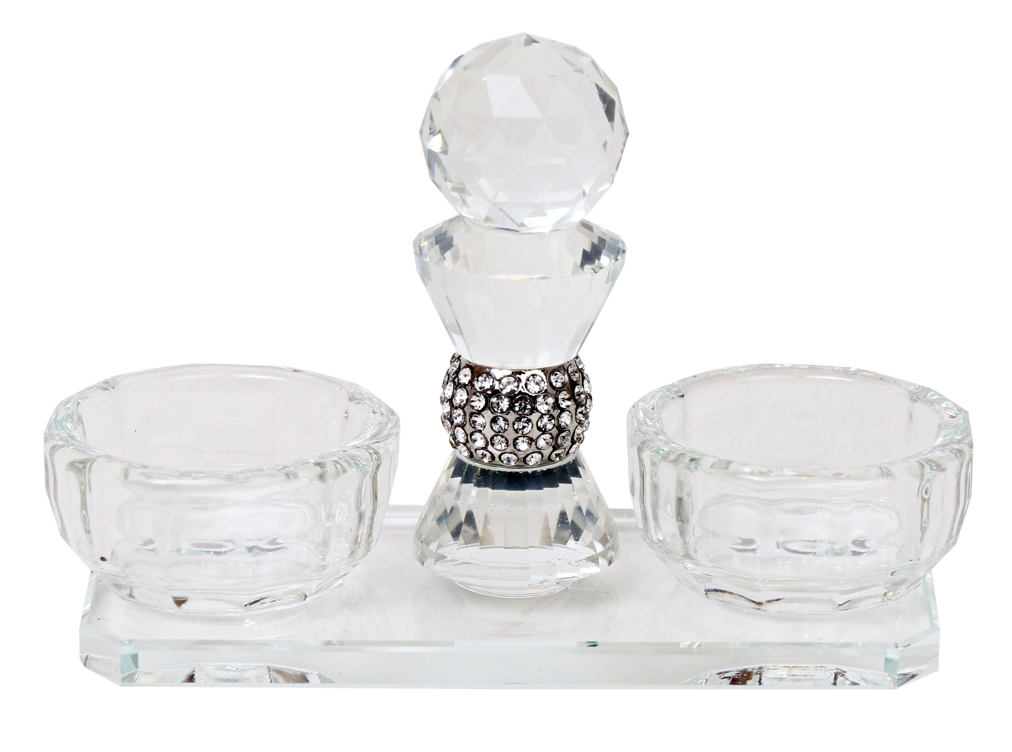 Crystal Salt Holder 4" tall