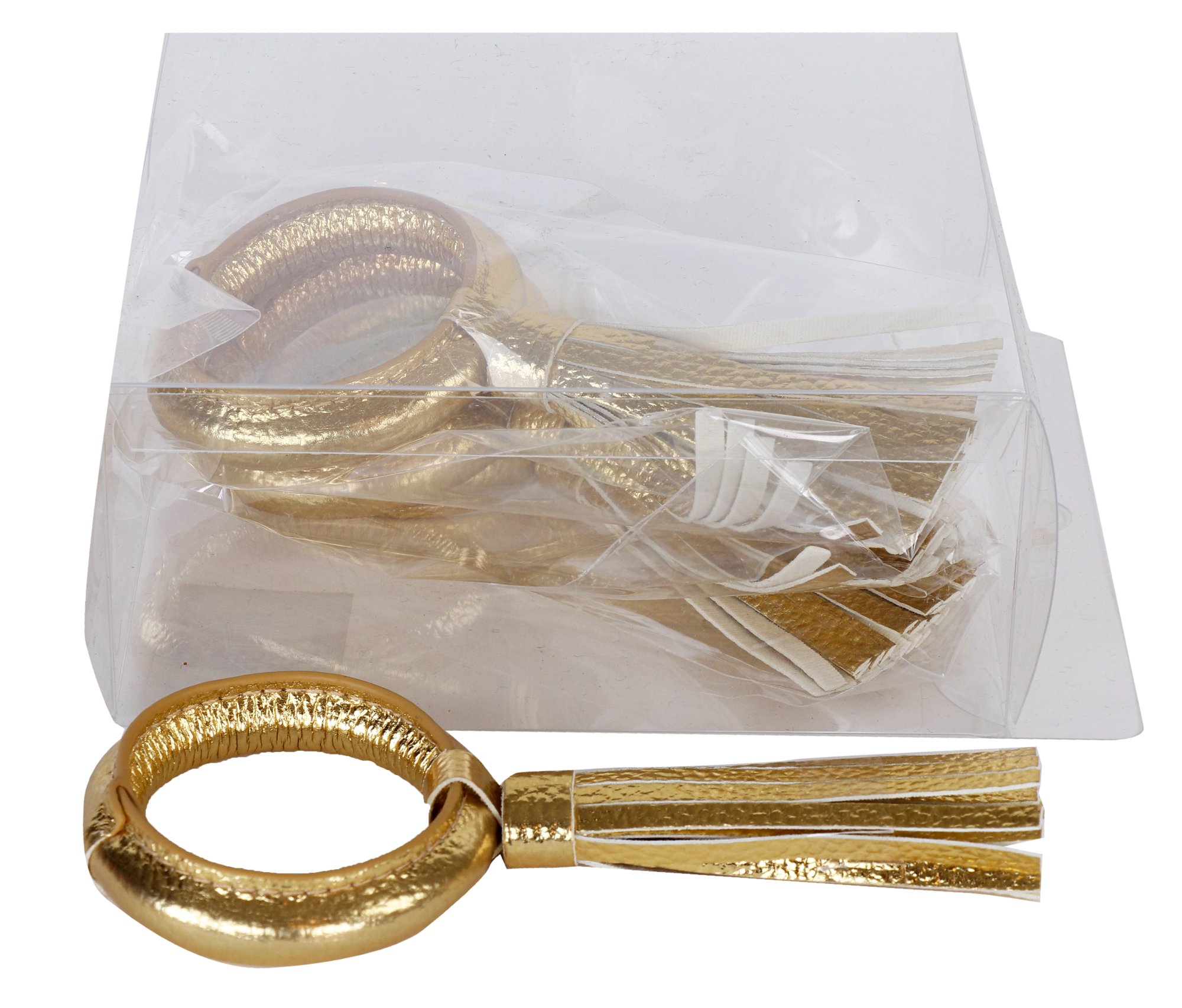 Gold Tassel Napkin Ring Set
