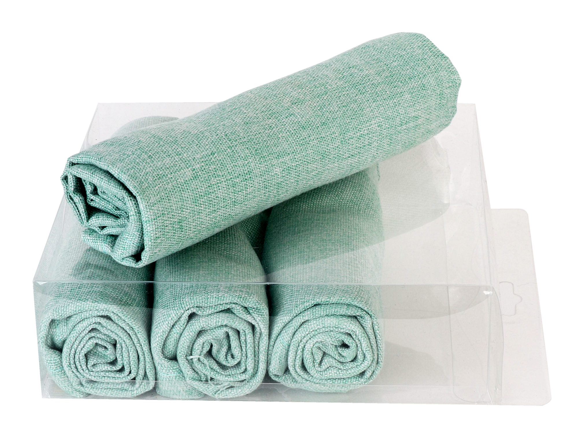 Green Napkin set of 4/pvc box,