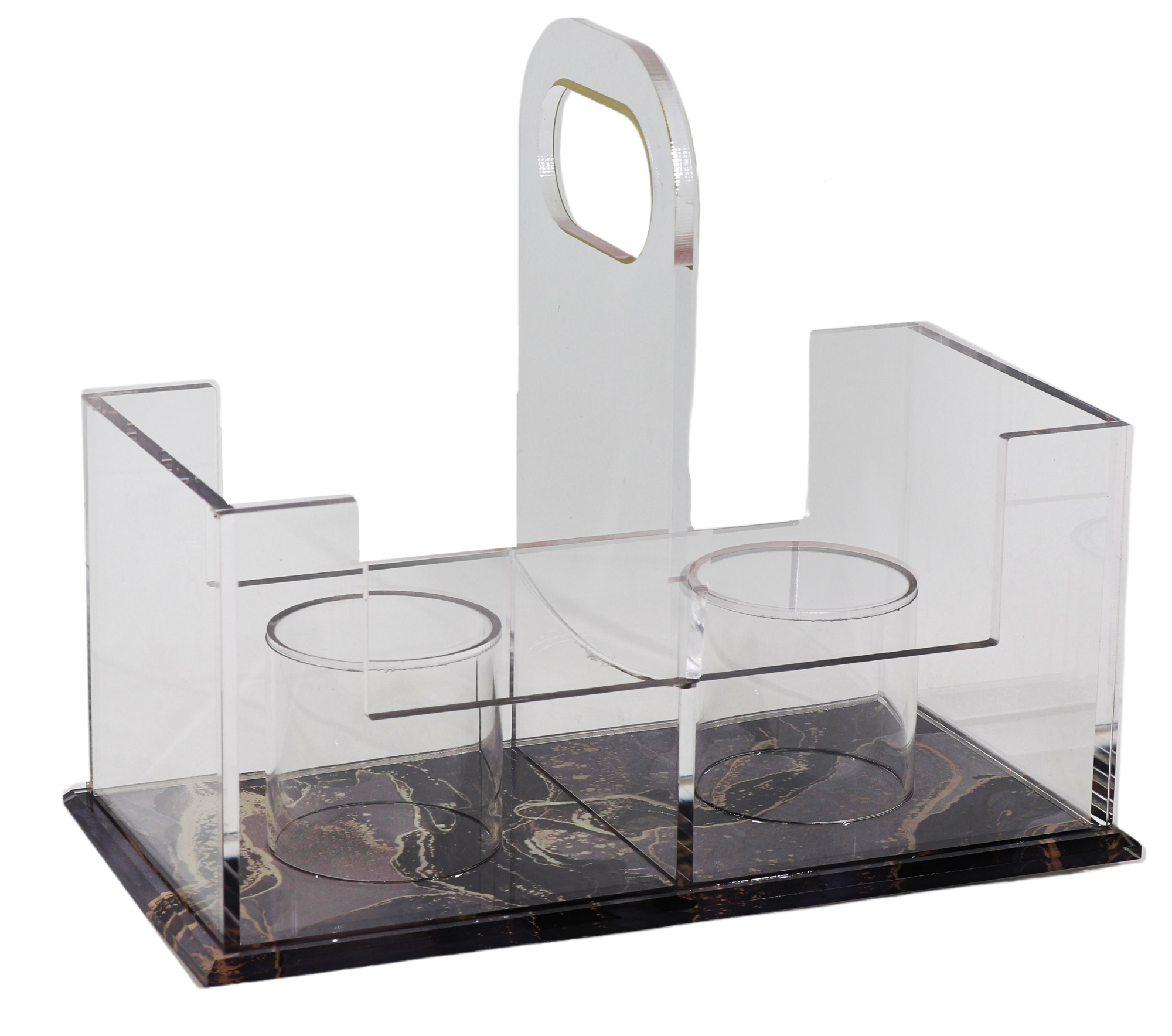 Acrylic Cups Holder - Marble Design