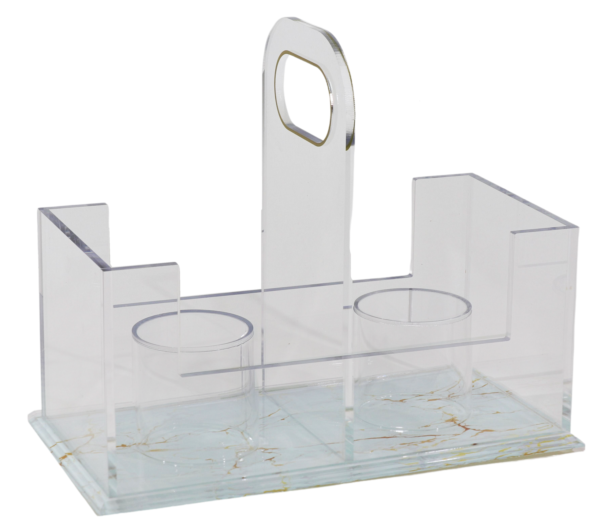 Acrylic Cups Holder - Marble Design