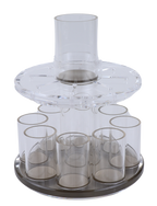 Acrylic Fountain (2.5"D  big cup - 4"H- 2"D small cup - 3"H) with GoldScreen