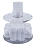 Acrylic Fountain (2.5"D  big cup - 4"H- 2"D small cup - 3"H) with SilverScreen