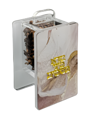 Acrylic Besomim Holder Gold And Mocha Marble