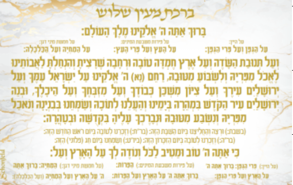 Acrylic Blessing Al Hamichya Keychain White And Gold Marble Set of 6