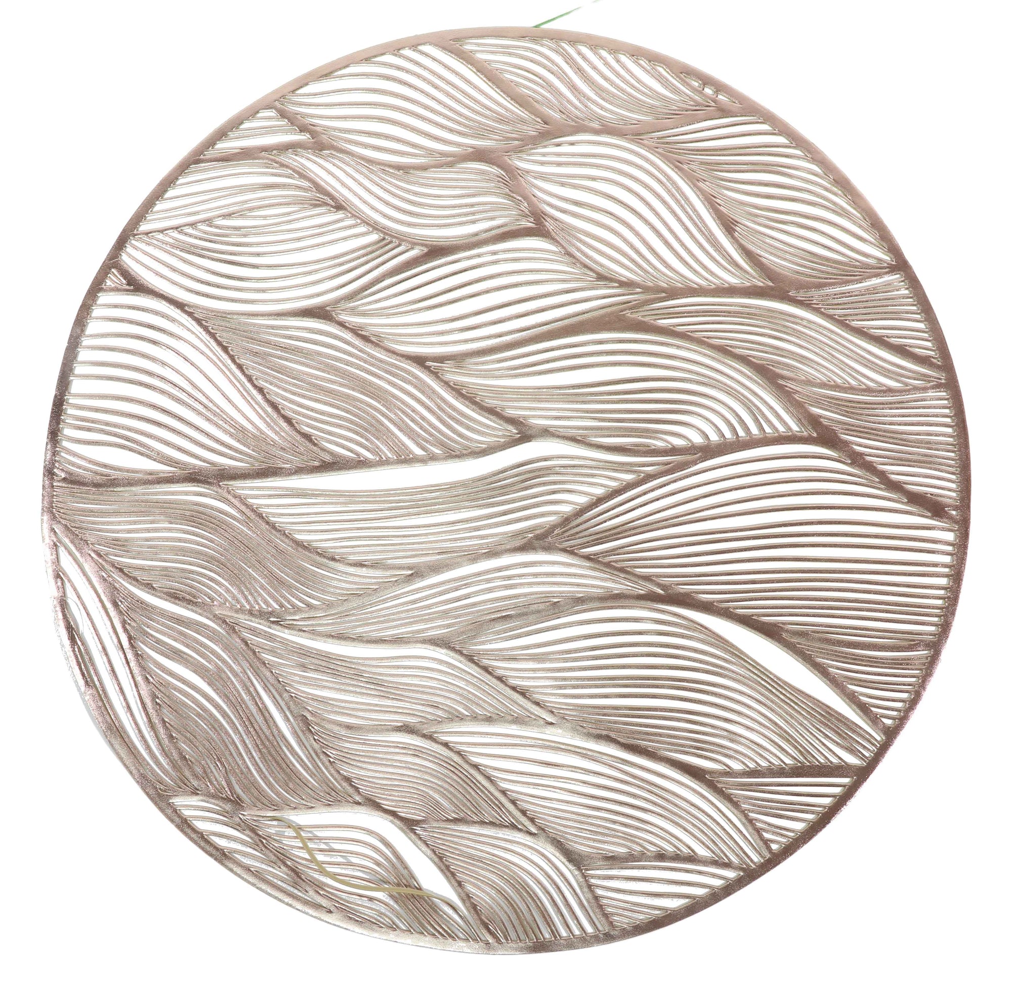 Leather Look Placemats Gold 15" Laser Cut 12pcs