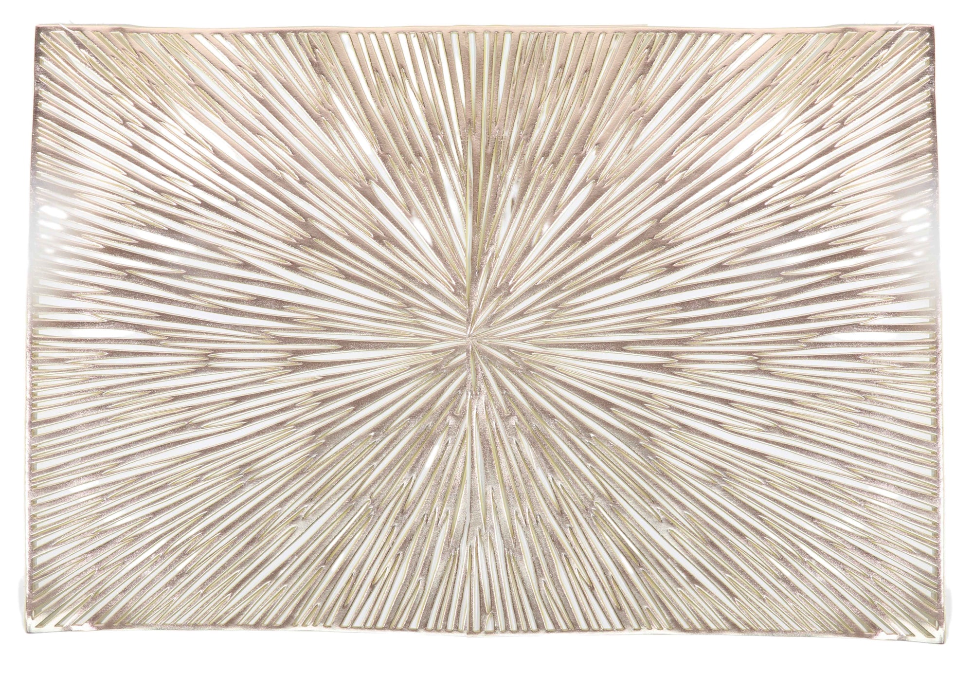 Leather Look Placemats Gold 15" Laser Cut 12pcs