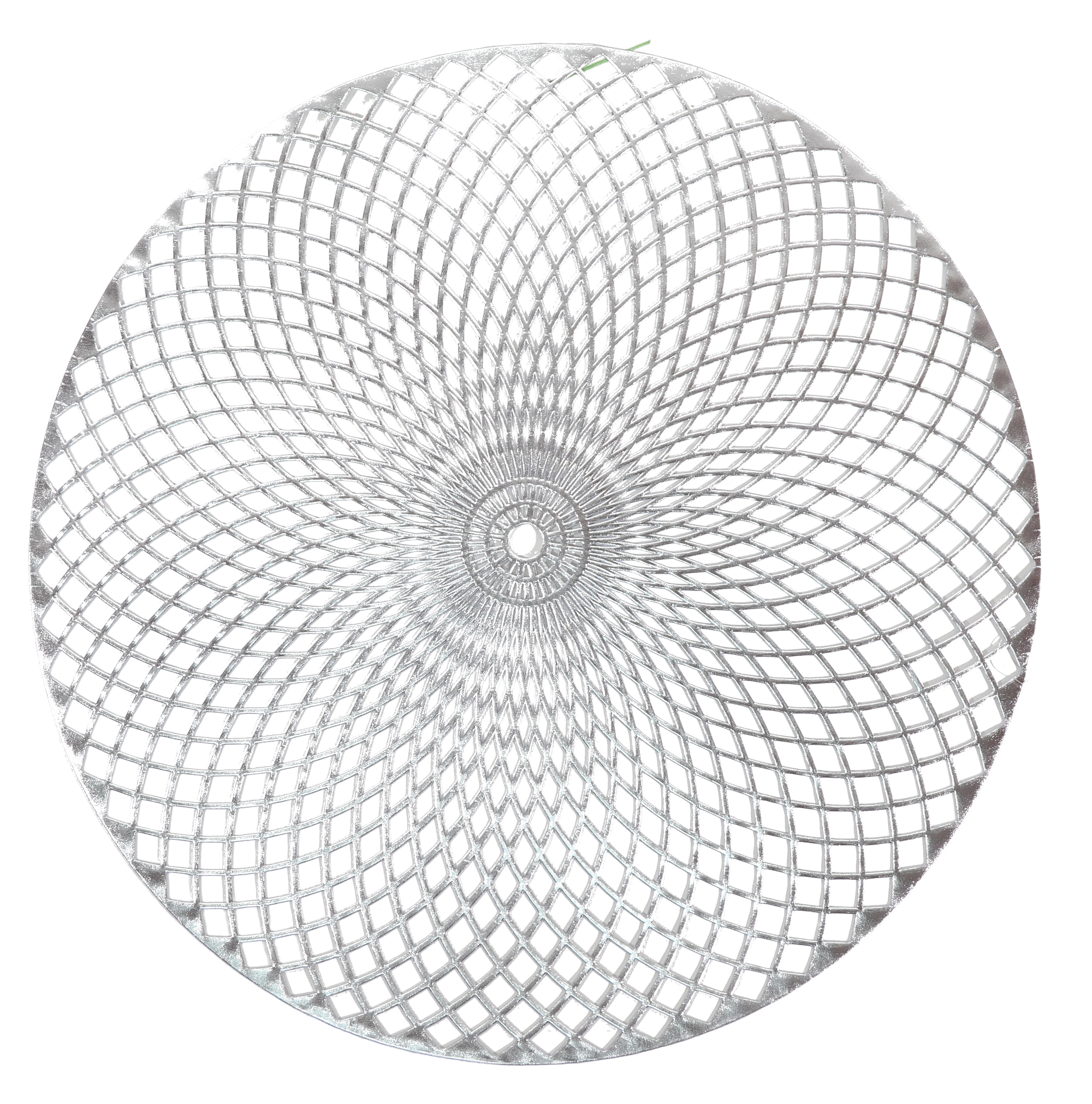 Leather Look Placemats Silver 15" Laser Cut 12pcs