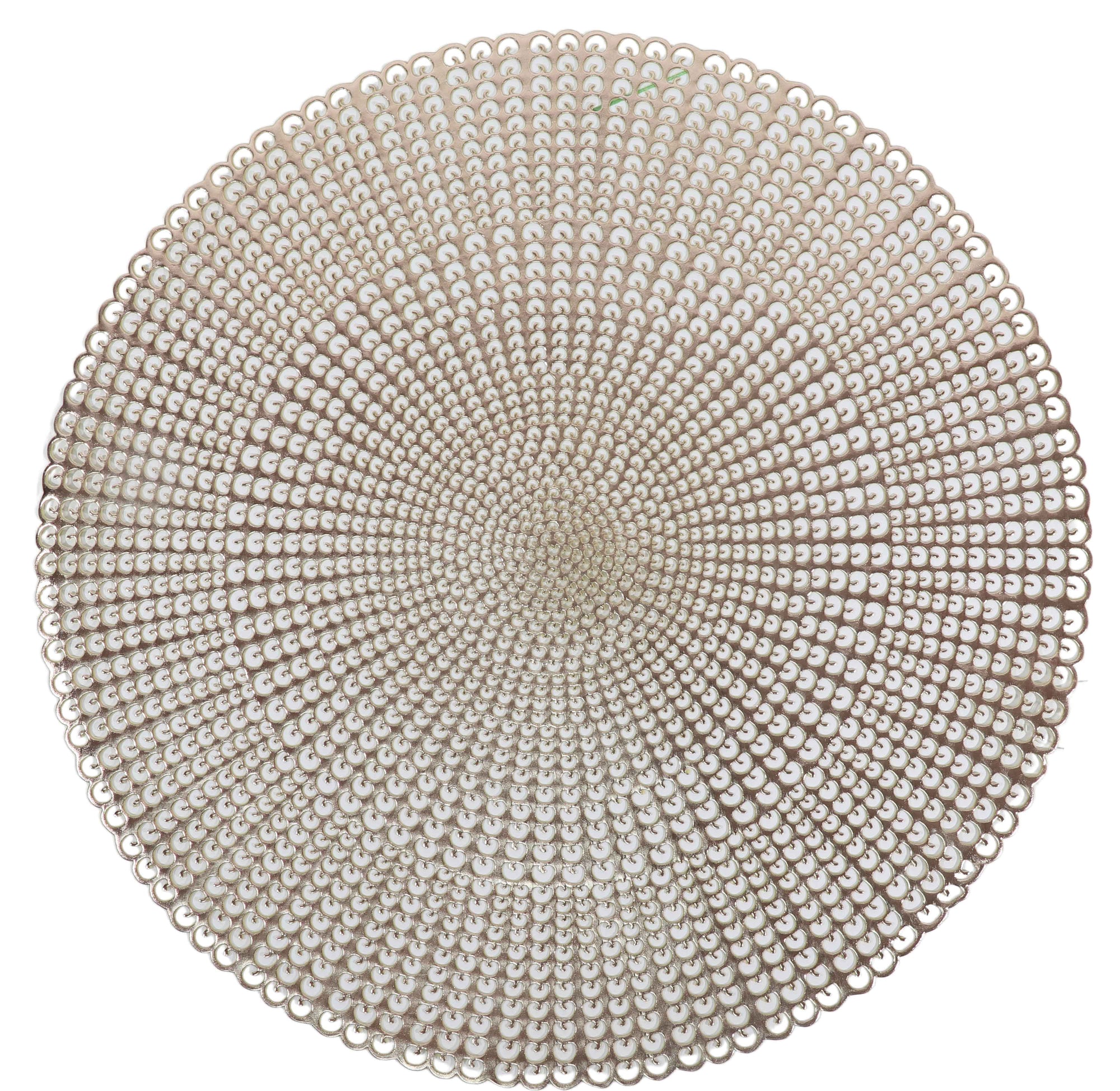 Leather Look Placemats Gold 15" Laser Cut 12pcs