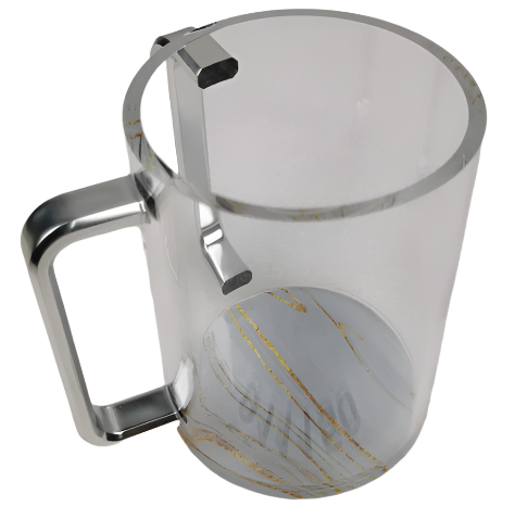 Grey And Gold Marble Acrylic Wash Cup