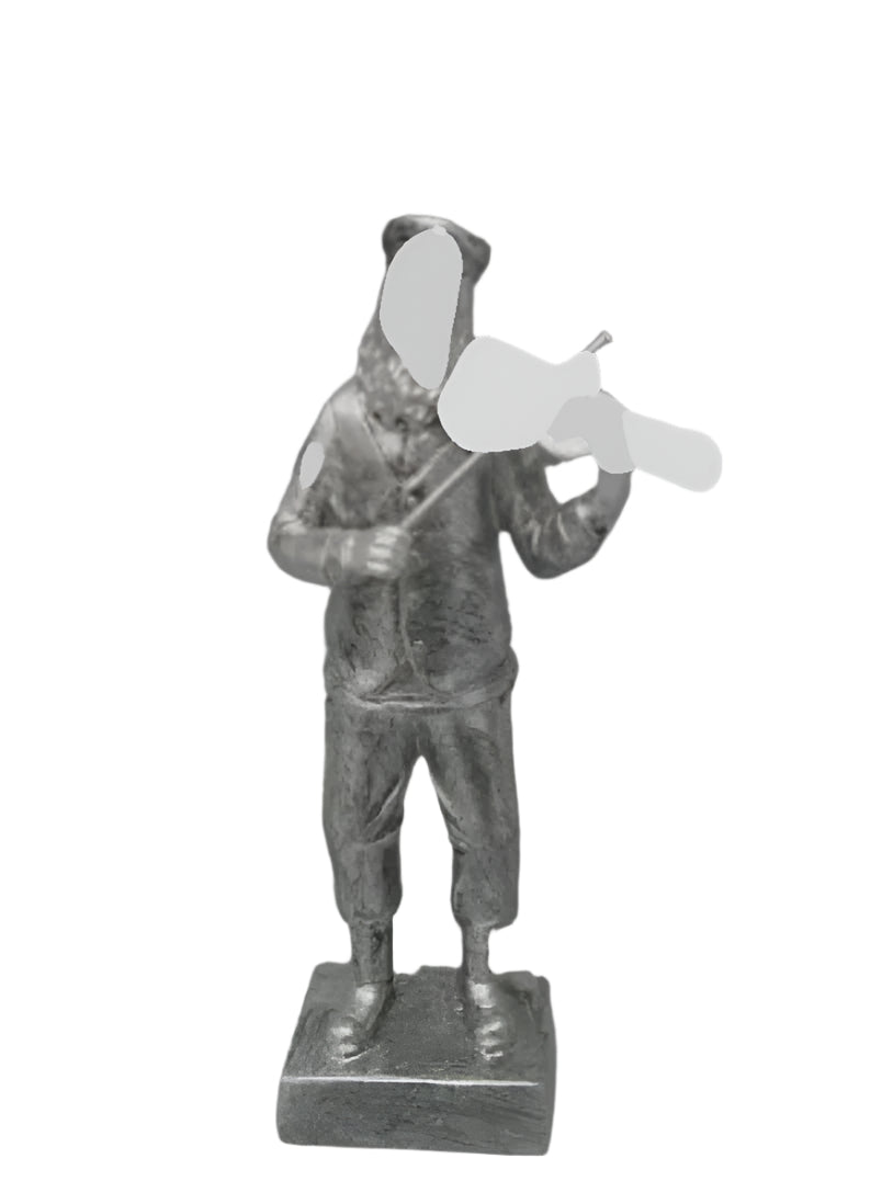 Fiddler Polyresin Silver 7"