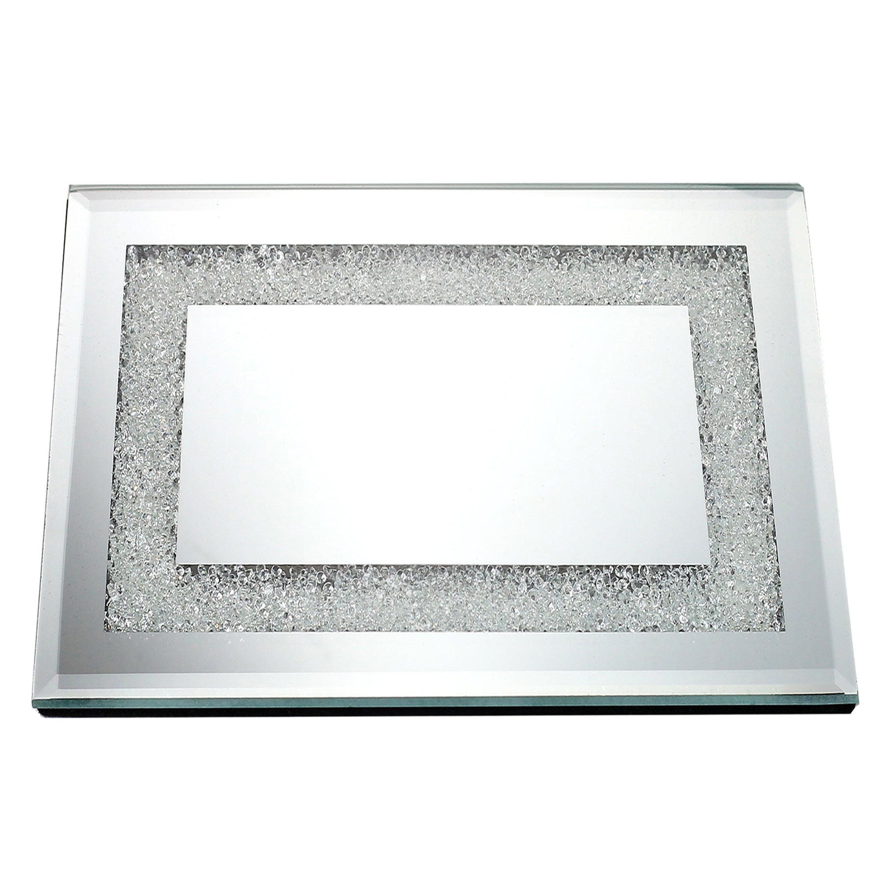 Mirror Tray With Diamonds 12.5x6.5