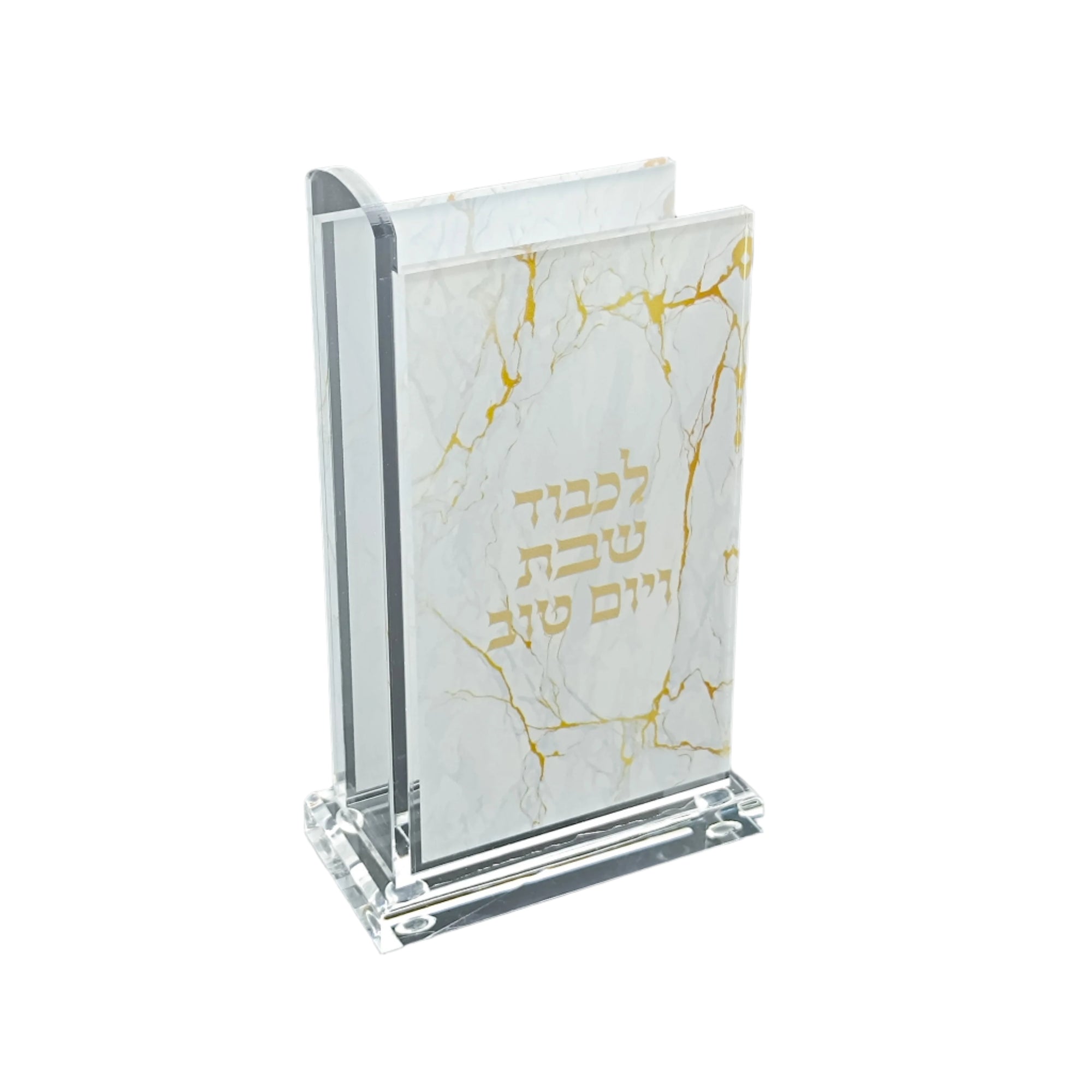 Acrylic Match Box with Gold Marble Design  4.75"x2.75"