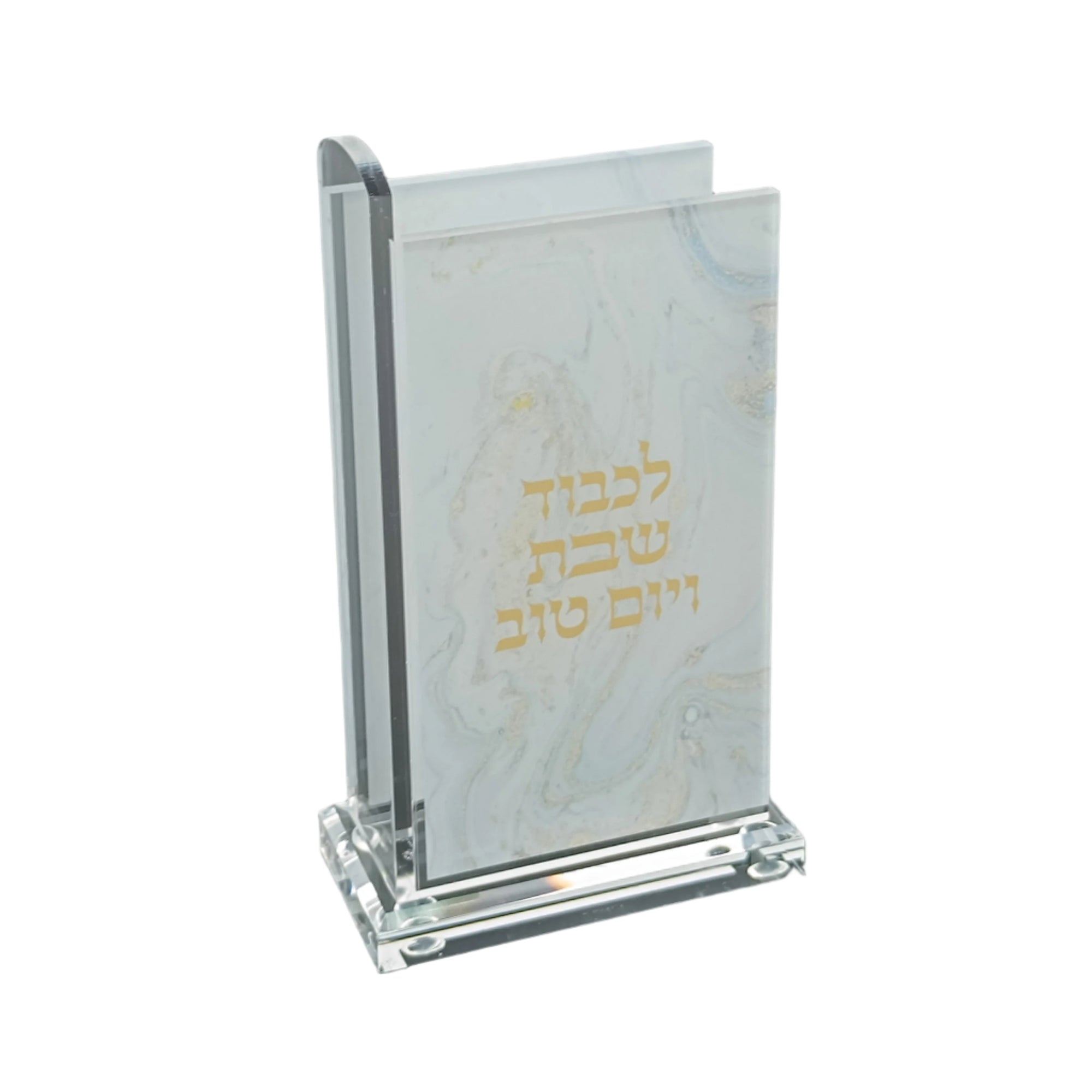 Acrylic Match Box with Blue Marble Design  4.75"x2.75"