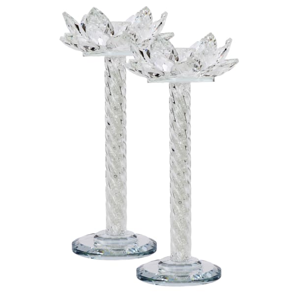 Crystal Candle Holder Set Of 2