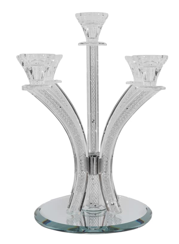 Crystal Candelabra 5 Branch Silver Filling